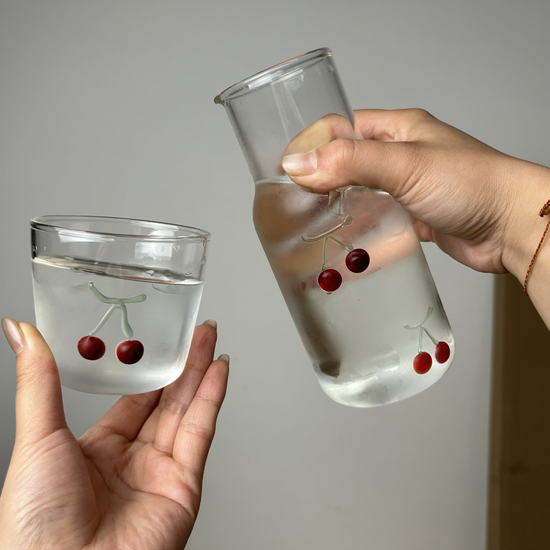 Single Serve Borosilicate Glass Cup, Juice Cup, Breakfast Cup, Milk Cup, Glass Teapot Cup Set, Heat-Resistant