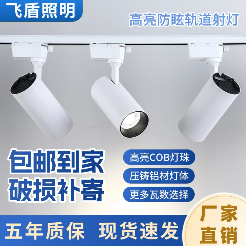 Track Light COB Spotlight Background Wall Spot Light for Clothing Store LED Commercial Surface Mounted Track Rail Spot Light
