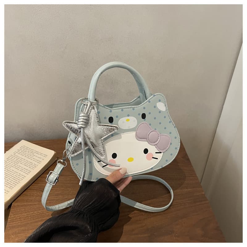 Cute Cat Cartoon Crossbody Bag for Women, Korean Style Ins Trendy Design Shoulder Bag, Fashionable Versatile Commuter Bag