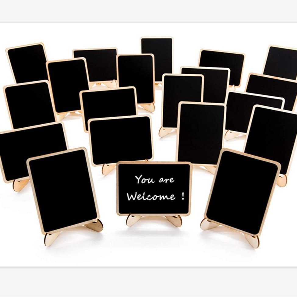 Wooden Mini Blackboard Display Small Picture Frame Home Decor Craft Message Board Showcase Wooden Blackboard Ornament