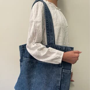 Denim Shoulder Bag Unisex Large Capacity Shopping Bag Tote Bag Casual Handbag Portable Travel Bag Mom Bag