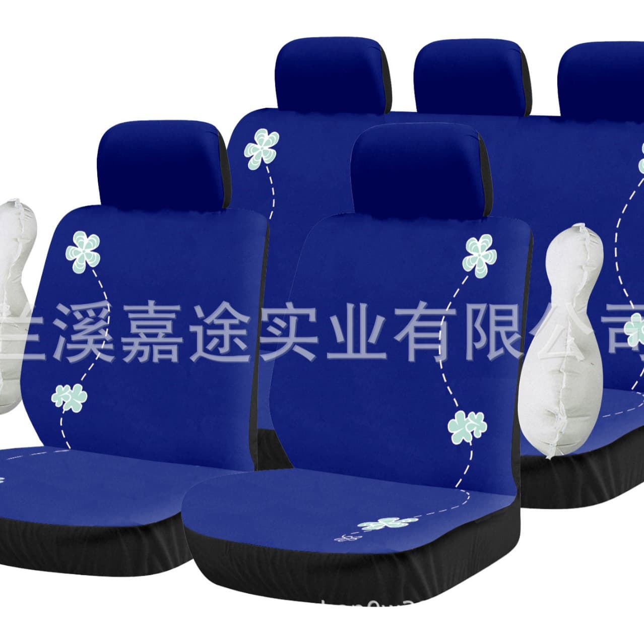Butterfly Logo Embroidered Fabric Universal Car Seat Covers and Pads, Foreign Trade Cross-border E-commerce Amazon TEMU