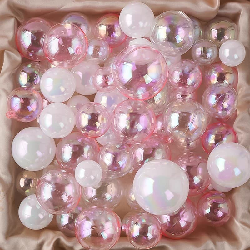 Internet celebrity creative fantasy colorful bubble colorful transparent ball Christmas ball birthday cake party dessert table decorations
