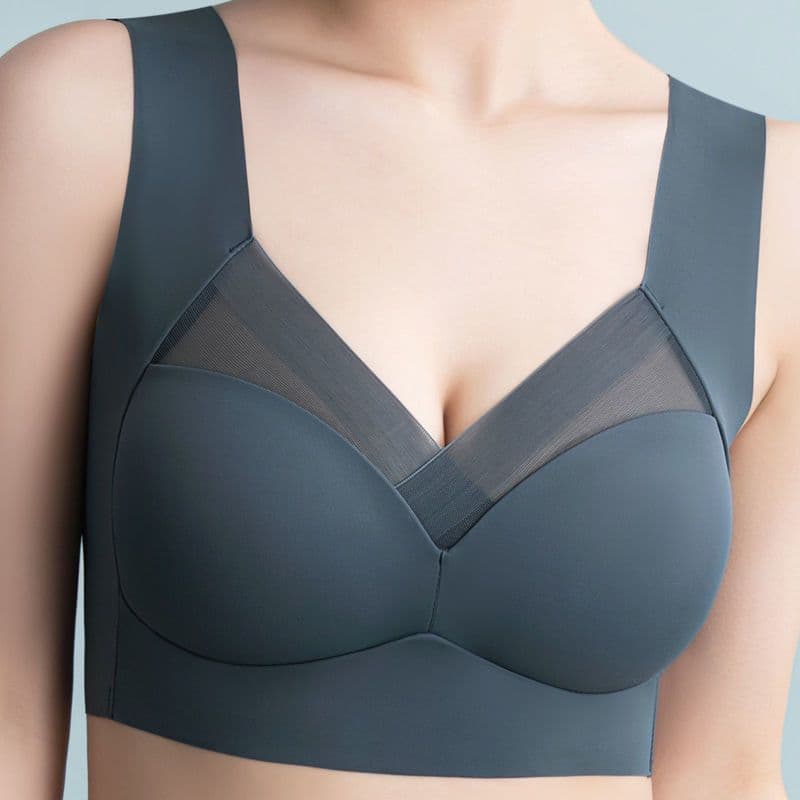 Plus Size Seamless Sports Bra for Women, Push-Up, Anti-Sagging, Side Coverage, Lifting, Racerback, Wirefree