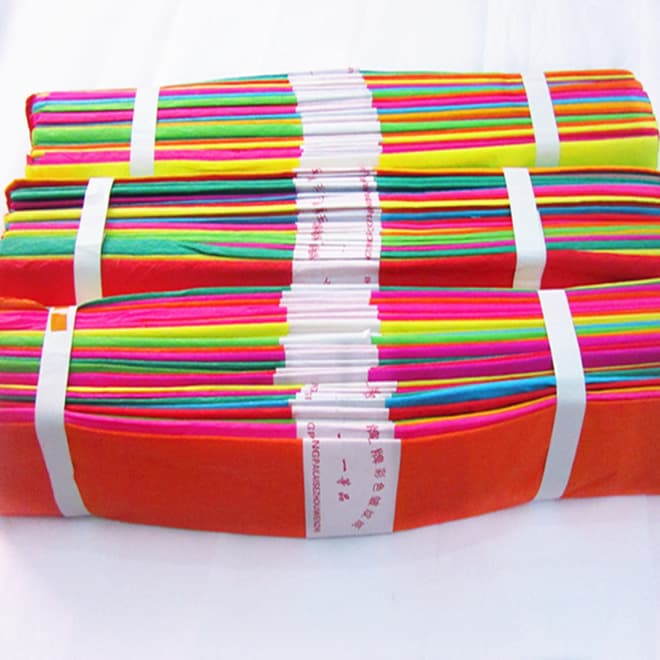 Colorful crepe paper diy handmade materials origami paper kindergarten big red flower paper fold rose large sheet