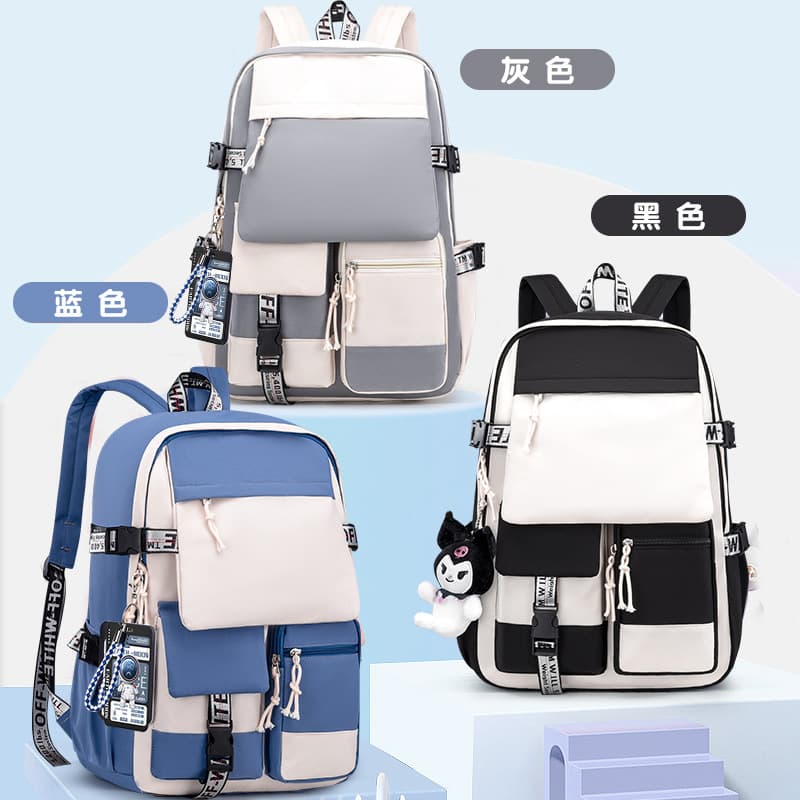 2026 New School Backpack for Elementary Students Grades 3-6, Large Capacity, Lightweight, Spine-Protecting, Junior High School Backpack