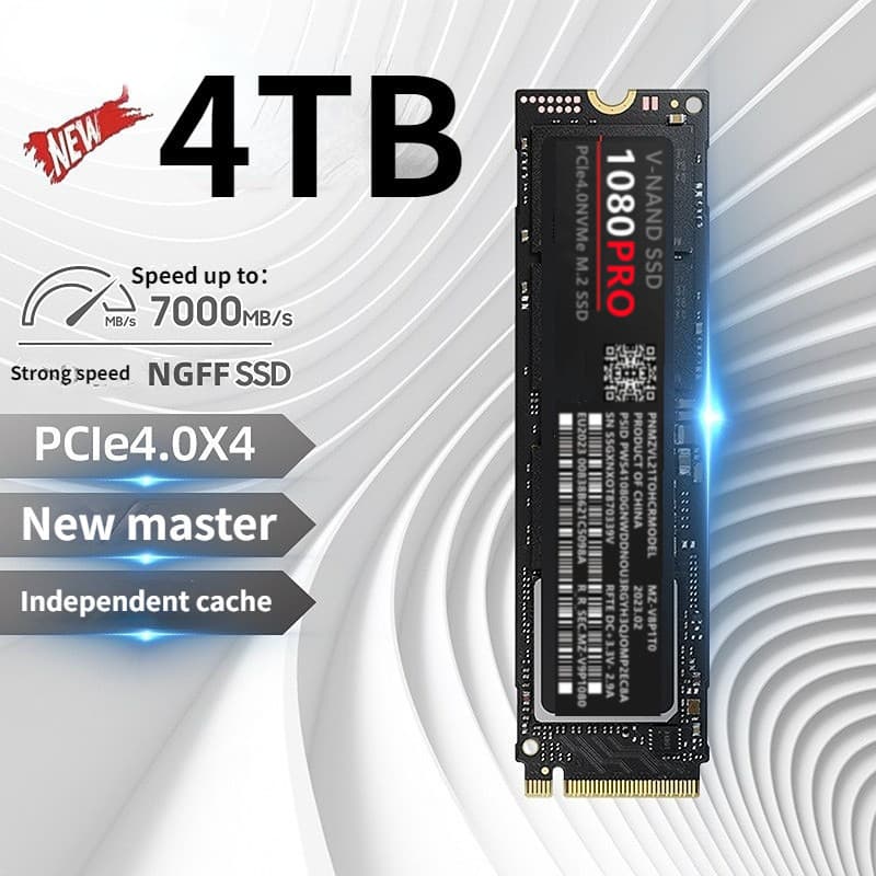 In-stock, cross-border best-selling M.2 2280 PCIe 4.0 SSD, 1080PRO 4TB.