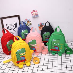 Kindergarten Backpack Kids Anti-Lost Dinosaur Backpack Cartoon Cute Backpack for Boys and Girls Baby Travel Snack Bag