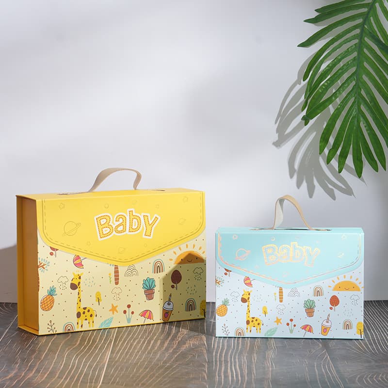 Children's birthday gift box, birth anniversary banquet, cartoon baby full moon snacks, return gift, portable empty gift box