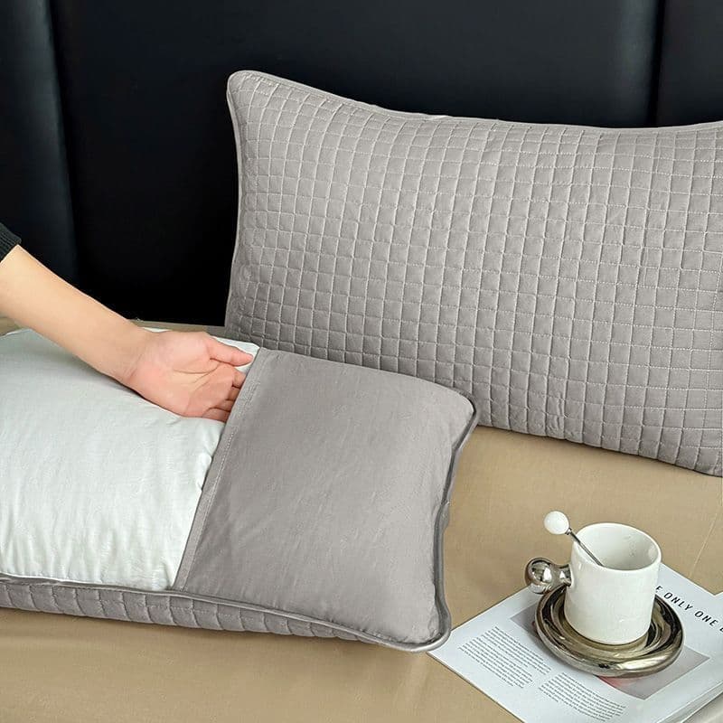 Pillowcase Pillow Core Protective Isolation Layer Home Use Anti-head Oil Anti-sweat Pillowcase Pair Set Pure Cotton Protective Cover