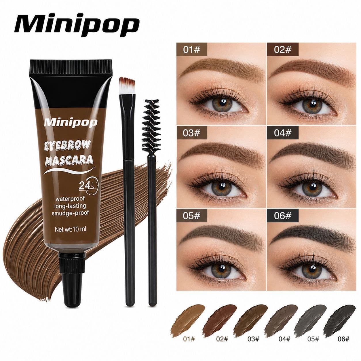 EYEBROW cross-border best-selling eyebrow gel and eyebrow cream 24-hour waterproof, non-smudged, long-lasting liquid eyebrow dye