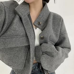 Trendy Cool Korean Style Fall/Winter New Stand Collar Short Lazy Casual Loose Wool Coat for Women