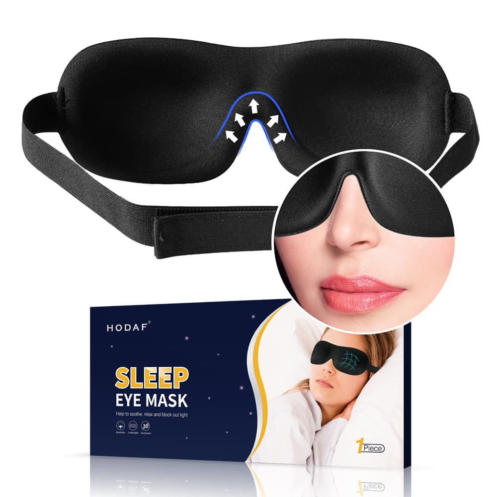 Sleep Eye Mask Cross-Border Trade Light-Blocking 3D Contoured Weighted Nap Travel Sleep Eye Mask Manufacturer