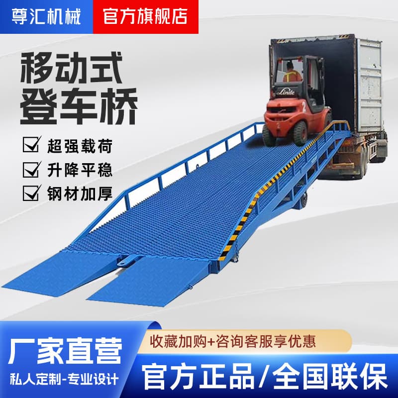 Mobile loading platform, warehouse logistics container unloading tool, electric manual hydraulic mobile dock leveler
