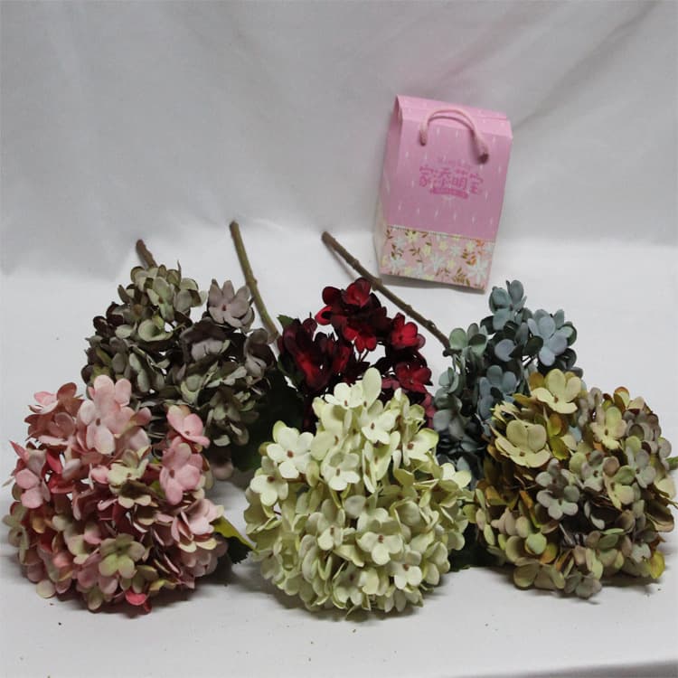 Vintage Floor-standing Hydrangea Snowball Large Artificial Wedding Flower Photography Prop