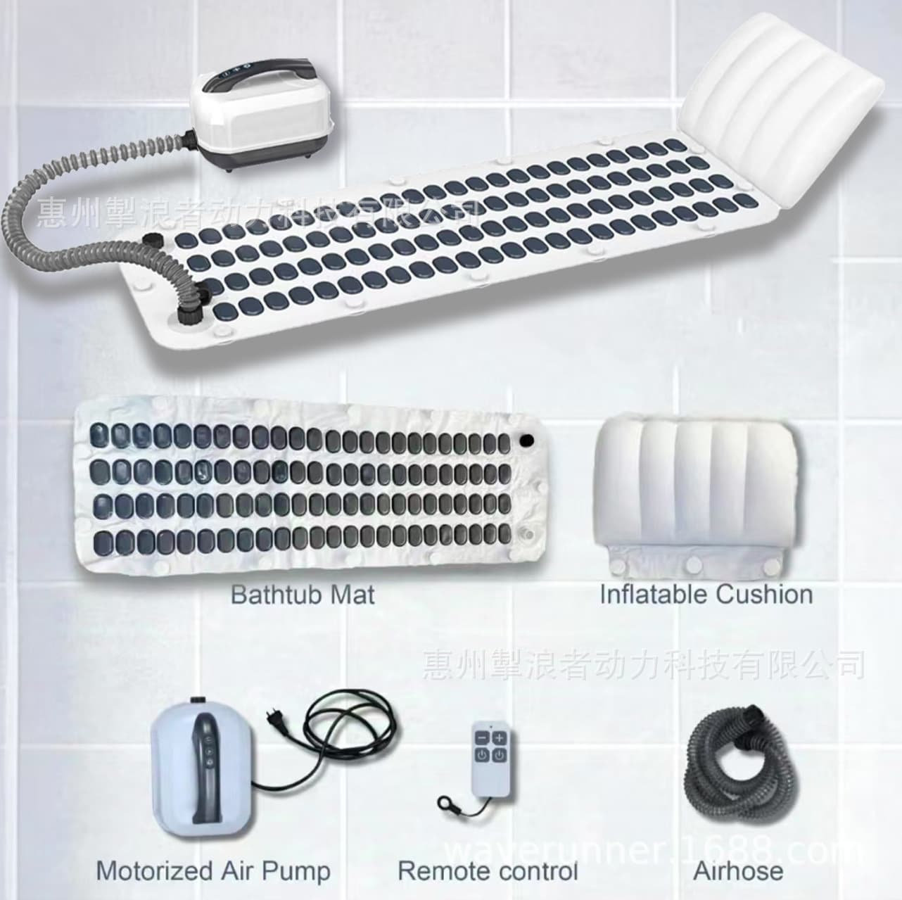 Home Anti-Slip SPA Electric Bubble Machine Wireless Remote Control Bubble Massage Machine Bubble Bath Spa Therapy