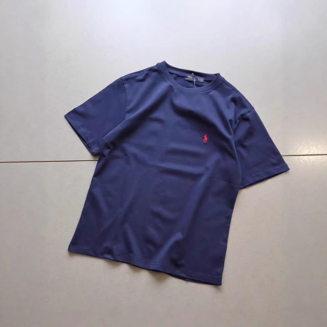 2027RL Pony Summer Cotton Crew Neck Loose Short Sleeve European Fit Couples Breathable Embroidered Polo Pony Logo Short Sleeve