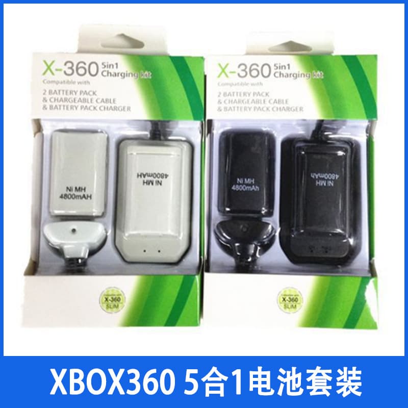 XSX360 5-in-1 Battery Kit XBX 360 Dual Battery Charging Kit XBX 360 Controller Battery