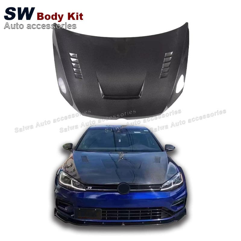 Carbon Fiber Hood for Volkswagen Golf 7 7.5 MK7 GTI Upgrade Modification Car Engine Hood