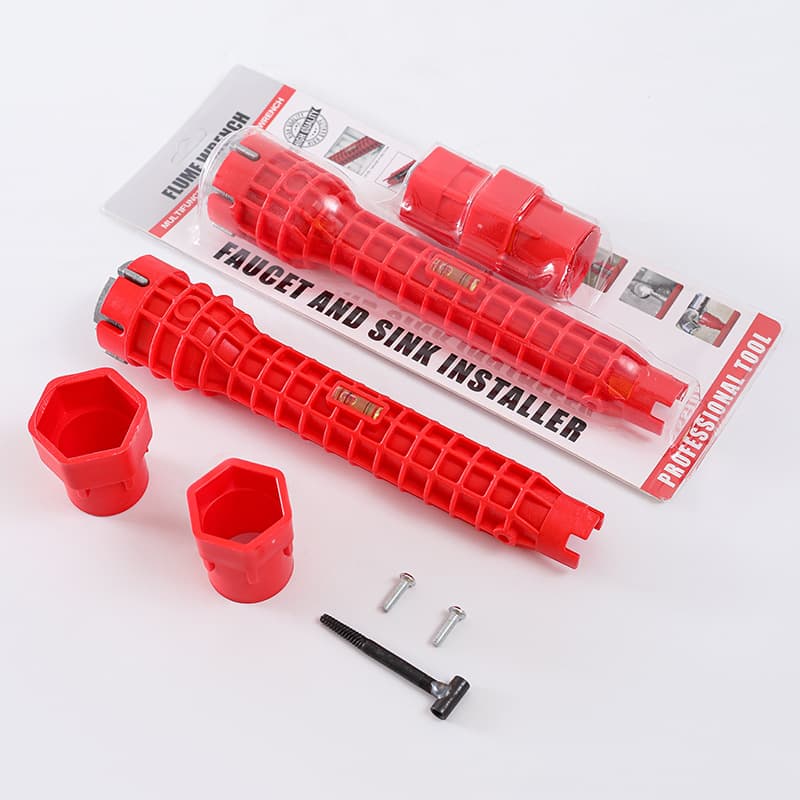 Multi-functional water pipe and bathroom wrench, plumbing installation tool, household water pipe, faucet, angle valve, sink repair and disassembly.