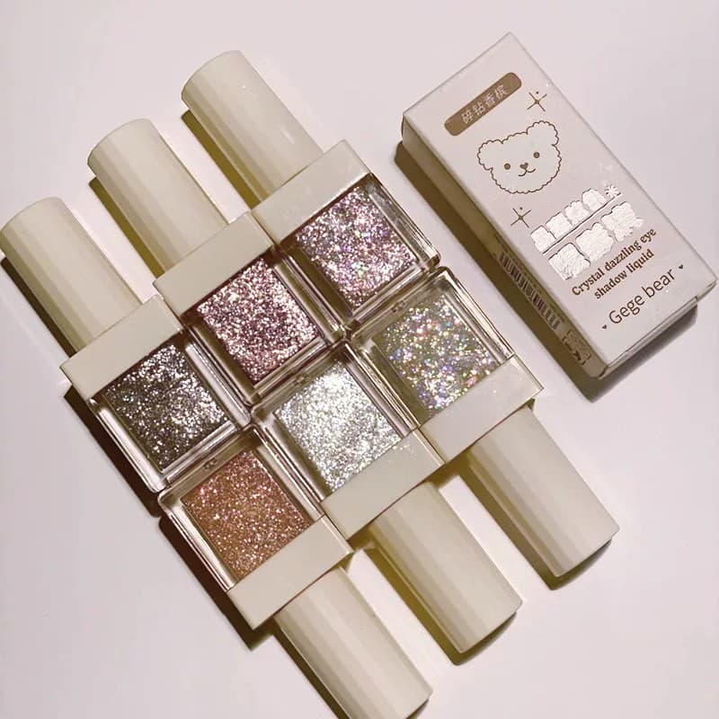Gege bear crystal dazzling color eye shadow liquid sparkling eye shadow pearlescent teardrop light sequin liquid eye shadow