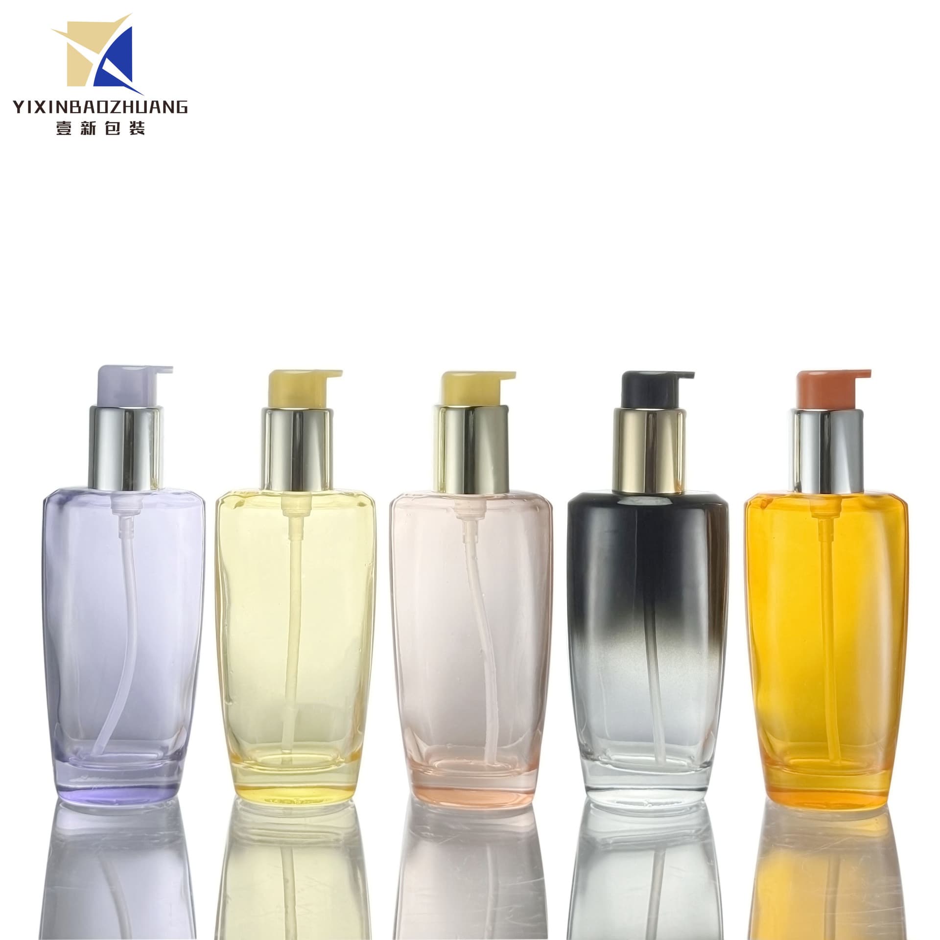 Popular 30ml/50ml/100ml flat bottle essence press pump hair care essential oil bottle hair oil essence repackaging