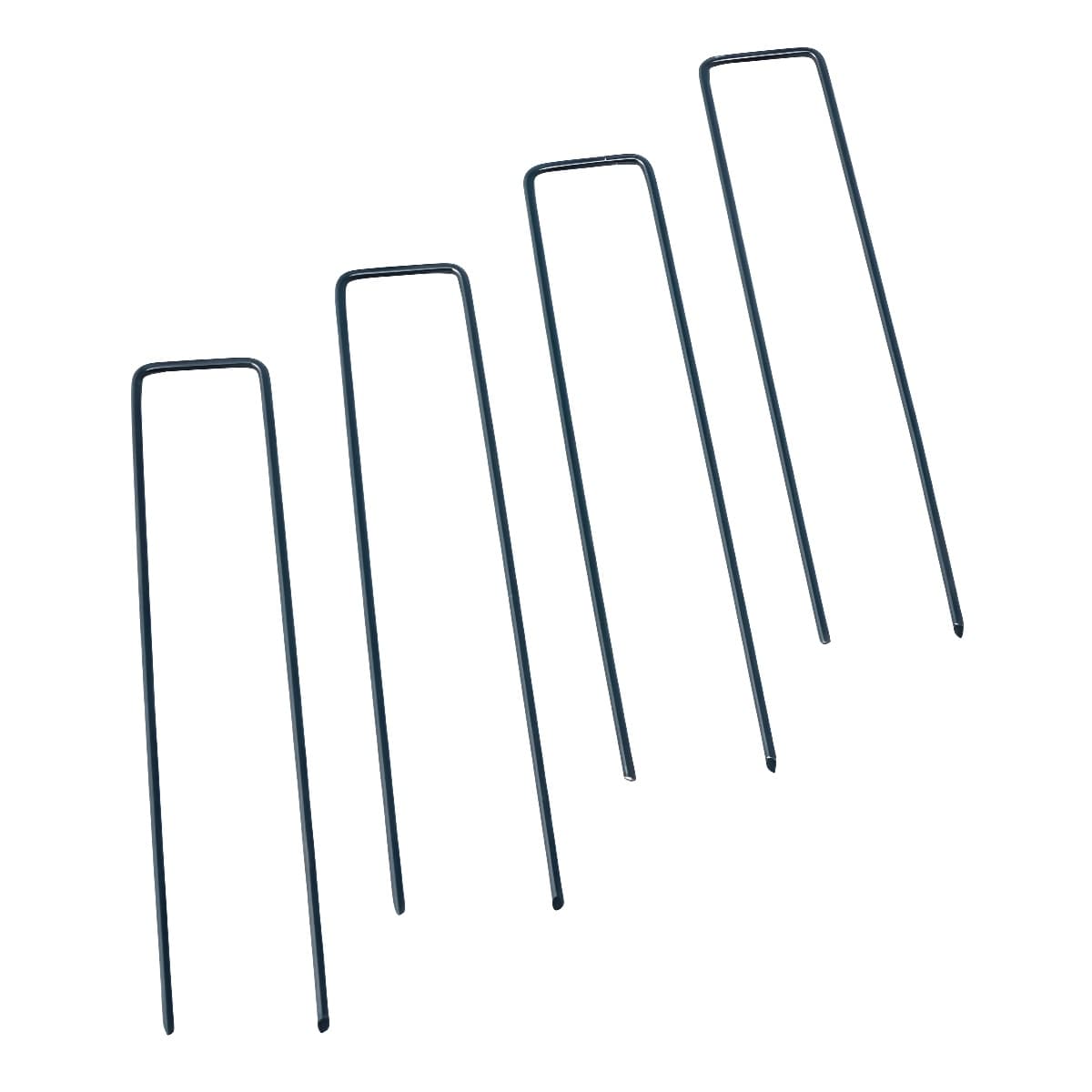 Galvanized U-Shaped Lawn Edging Steel Pegs Garden Hiking Camping Outdoor Sports Fence Stakes Plastic Coated Staking Pins