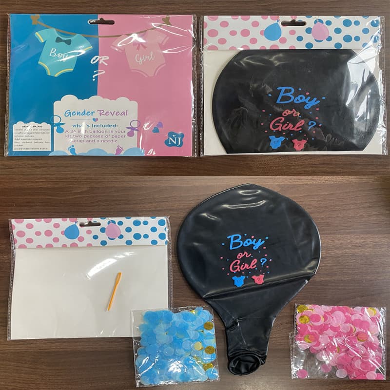 Cross-border 36-inch decorative balloon Boy or Girl baby atmosphere party black gender reveal party balloon