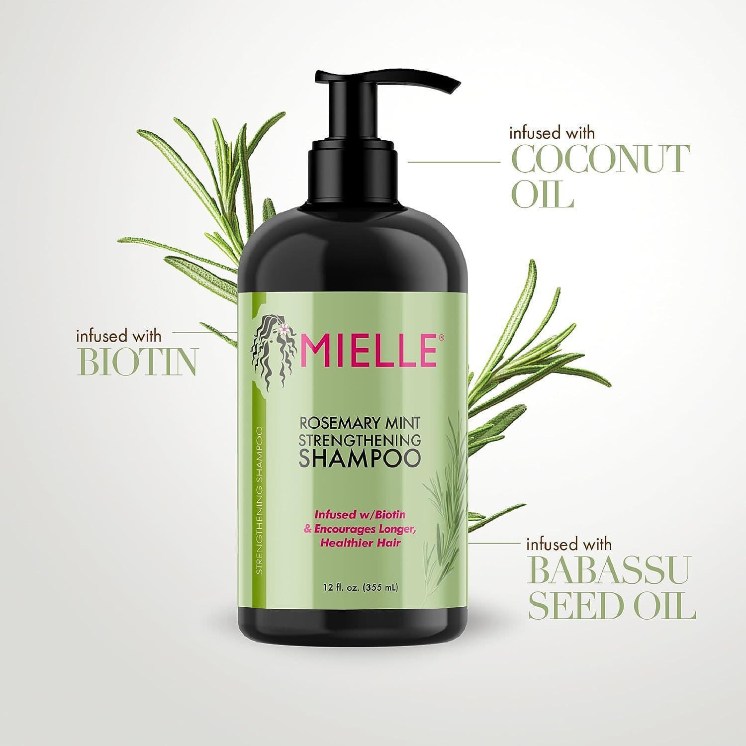 MIELLE Rosemary Mint Shampoo Conditioner Moisturizing Strengthening Hair Mask Fortifying Hair Oil Cross-Border Bestseller