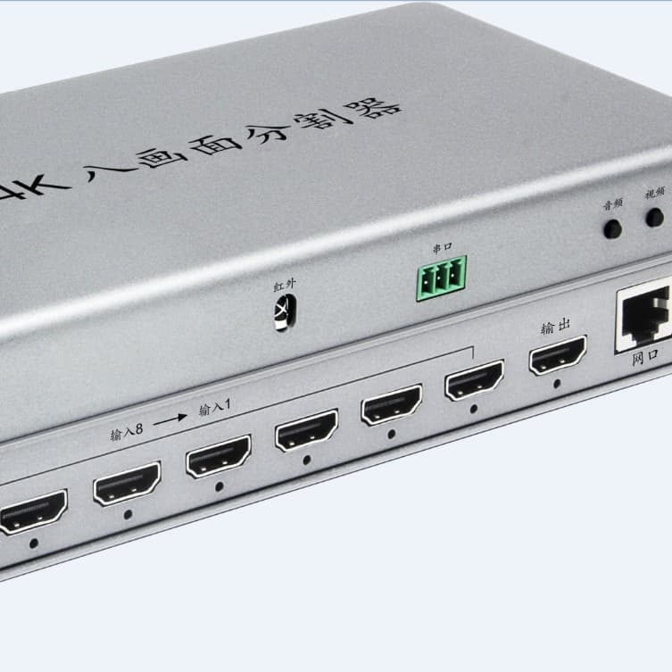 Original 8-in 1-out HDMI Screen Splitter with Seamless Switching for Multi-Display Setup