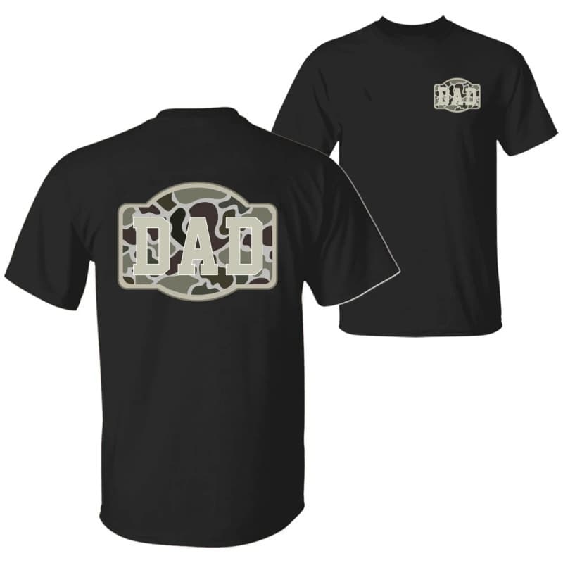 [Cross-border EU Size] Camo Dad T-Shirt, Army-Inspired Hunting Graphic