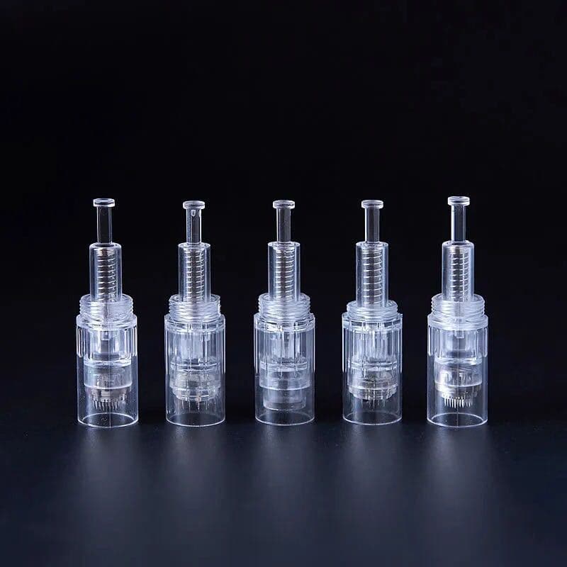 Electric micro-needle screw-type mesotherapy 12/36 needle round crystal heads for micro-needle pens