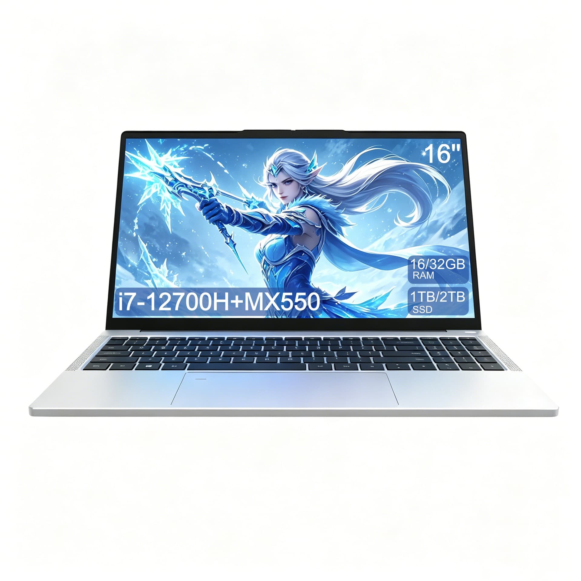New 15.6-inch High-Performance Core i7-12700H Laptop Gaming Notebook MX550 4GB Dedicated Graphics Rendering