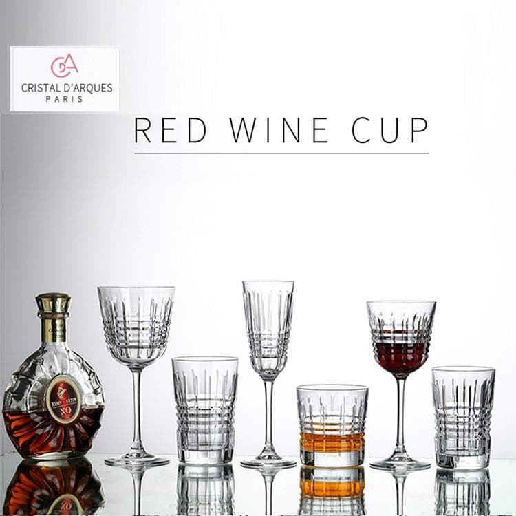 French Imported CDA Crystal Creative Engraved Red Wine Glass, Champagne Flute, Household Water Cup, Wine Bottle