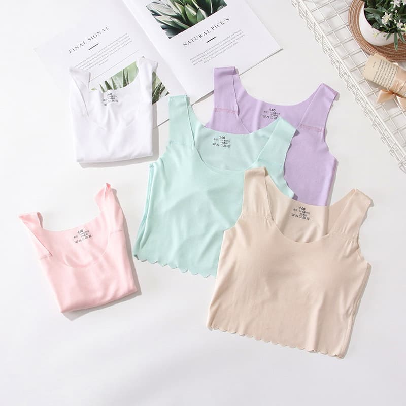 Girls' underwear, developmental stage, modal children's bra, little girl's tank top