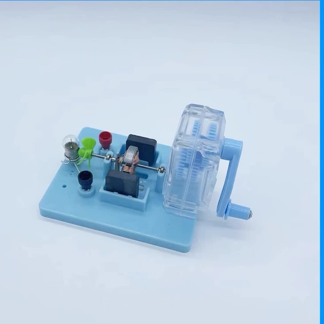 Hand-Crank Generator with Magnet and Small Bulb for Primary and Middle School Physics Science Experiment Kits, Electrical Circuit Experiment Box