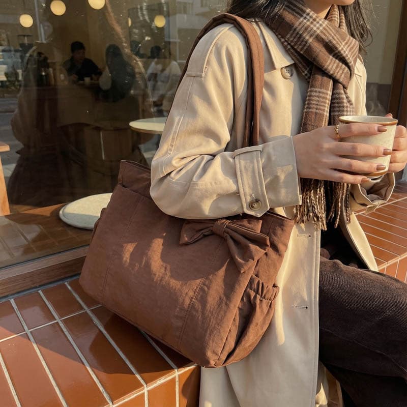 New Autumn and Winter Women's Bags, Simple, Fashionable and Versatile Tote Bags, Puff Quilted Bags, Cotton-Filled Shoulder Bags, Handbags