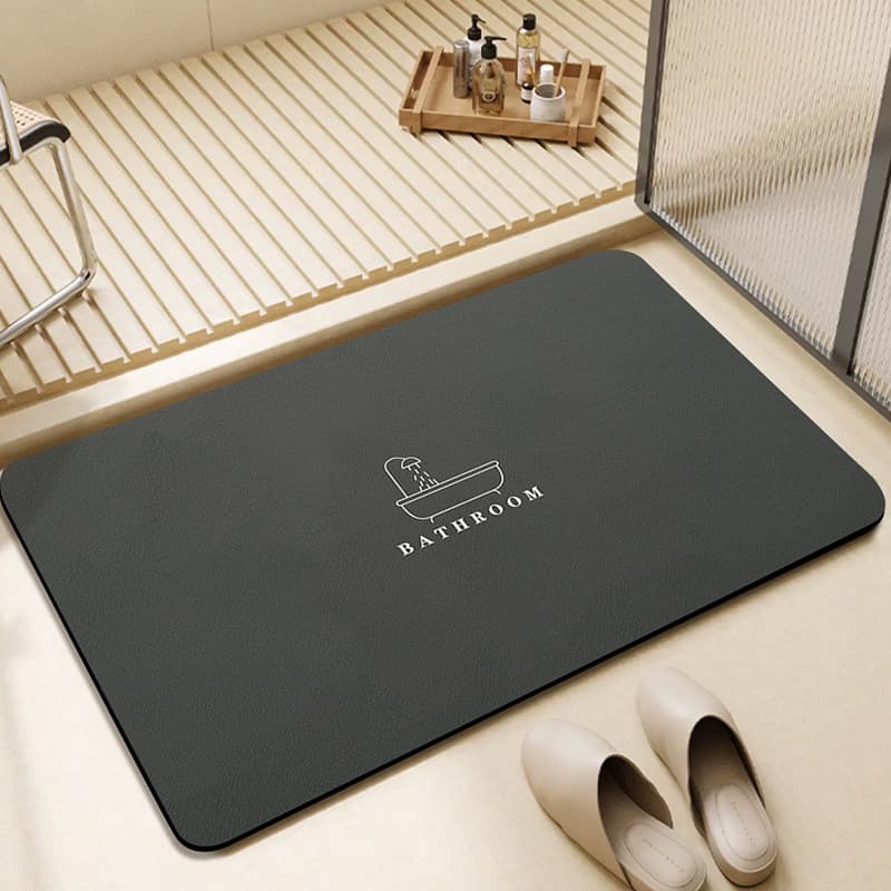 Anti-Slip Bathroom Mat Silicon Dendroid Minimalist Toilet Absorbent Floor Rug Quick Dry Foot Pad Washroom Door Mat Modern Simple Style