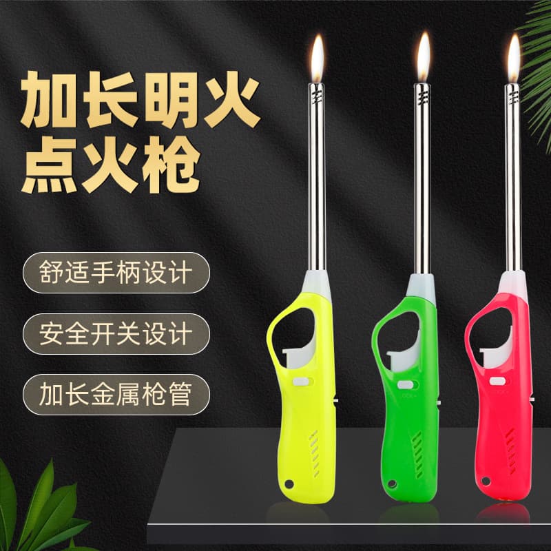 Ignition Gun Electronic Igniter Gas Stove Natural Gas Upgrade Kitchen Extended Handle Long Nozzle Lighter Open Flame