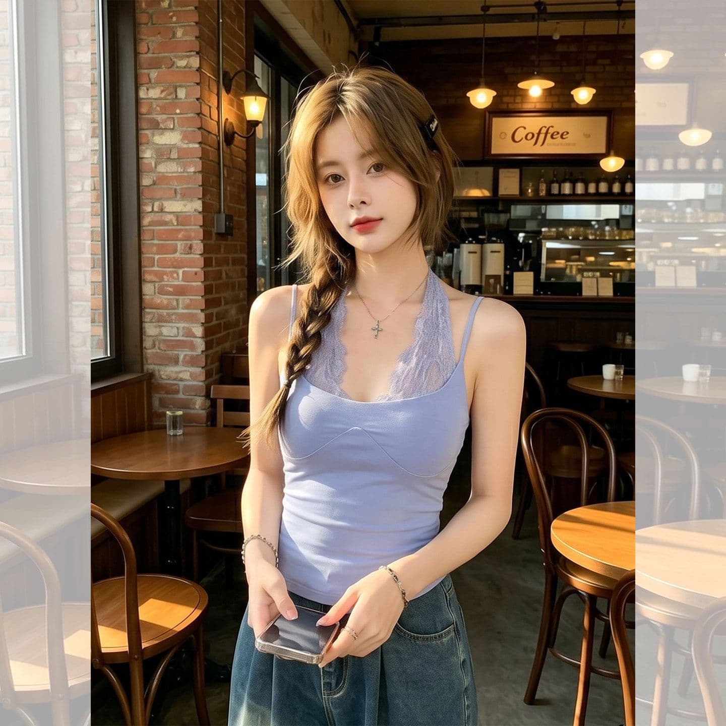 Korean-Style Beautiful Camisole Top 2026 New Unique and Stylish Sleeveless Vest for Women for Summer Outerwear