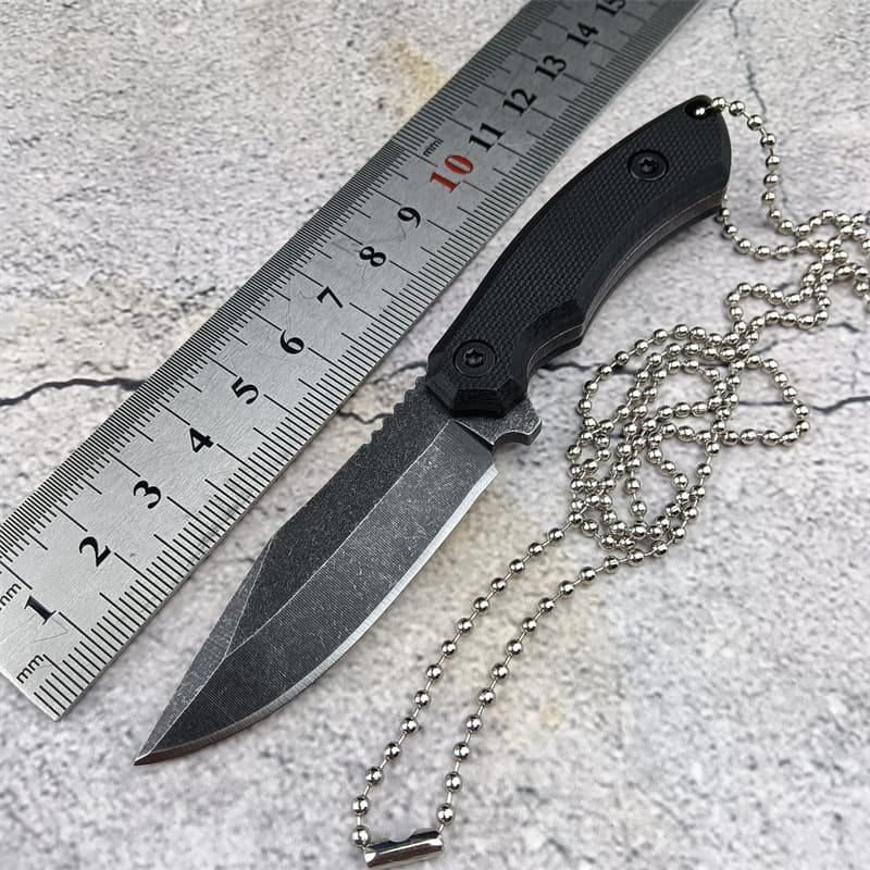 Small Kunlong Tactical Straight Knife Outdoor Portable Survival Knife Camping Knife Jungle Defense Portable Knife Integrated Steel Fruit Knife