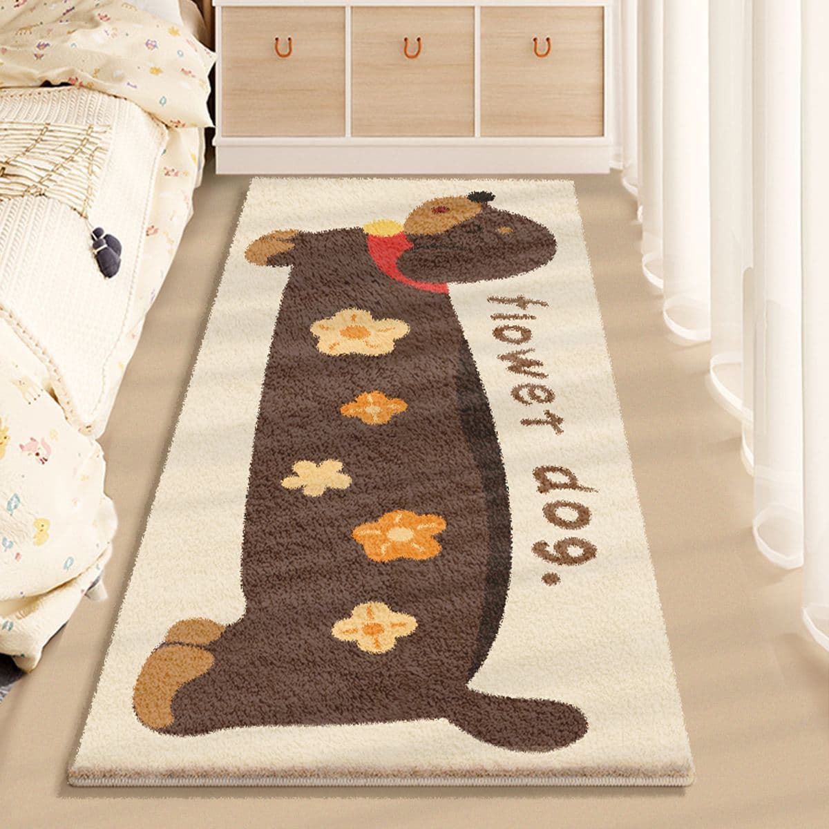 Cartoon Bedroom Bedside Rug New Soft Non-Slip Floor Mat Living Room Baby Crawling Mat Winter Thickened Carpet