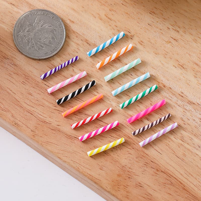 Polymer Clay Chocolate Sticks, Two-Tone Chocolate Sticks, Thin Sticks, Resin Clay DIY Materials