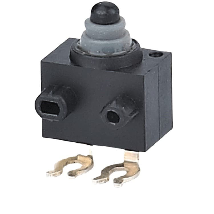 Black button micro switch waterproof, sealed waterproof limit switch, sealed waterproof reset micro switch