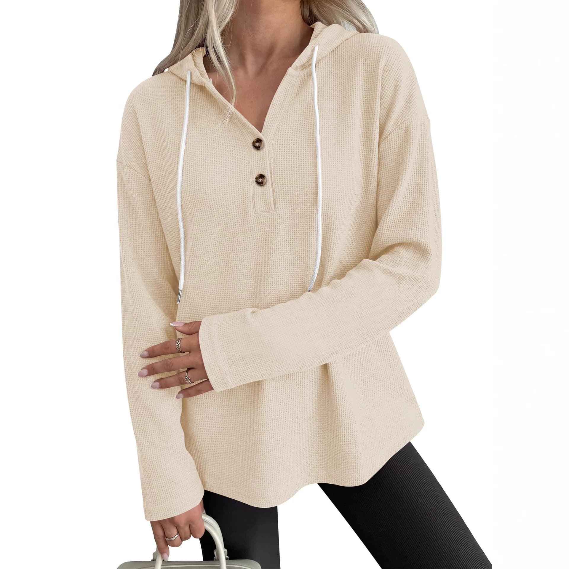 2026 EU-US Cross-Border Women's Hoodie, Amazon TK New Autumn/Winter Drawstring Loose Long Sleeve Sweatshirt