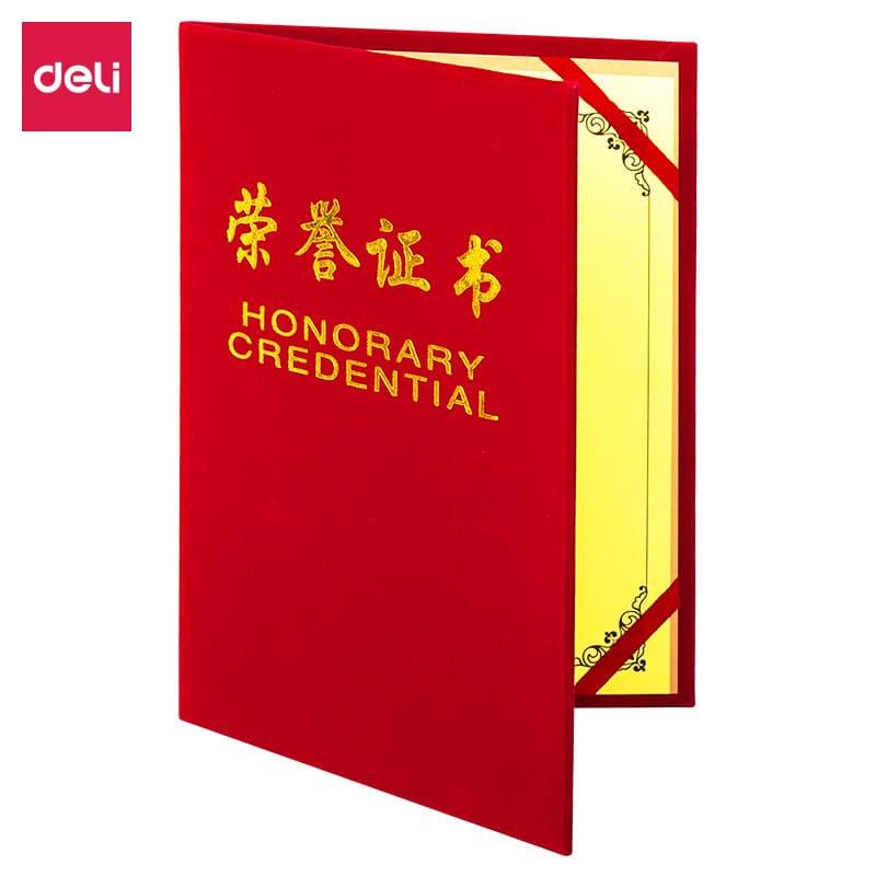 Deli 7578 Honor Certificate (Glory) (Red) - 12K (Book)