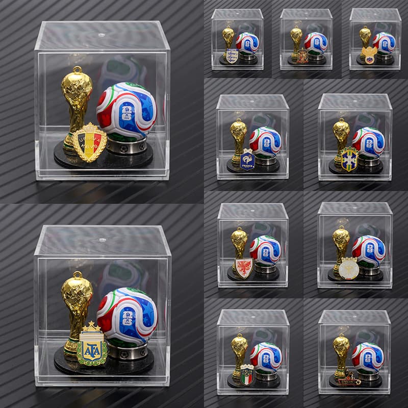 2026 World Cup souvenir United States, Canada and Mexico football pendant keychain exquisite pendant Hercules Cup car ornaments