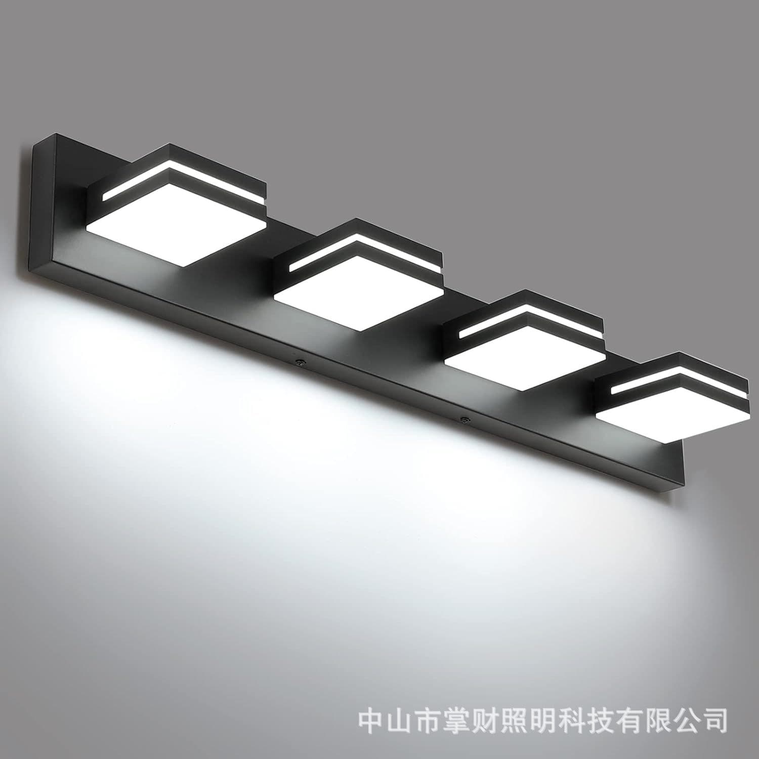 American Modern Simple Multi-Head Bathroom Vanity Light, Acrylic Rotatable 360° LED Mirror Headlight