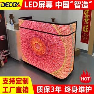 LED Front Desk Screen Creative Hotel Bar Exhibition Display Company Counter Reception LED Table Screen Electronic Screen