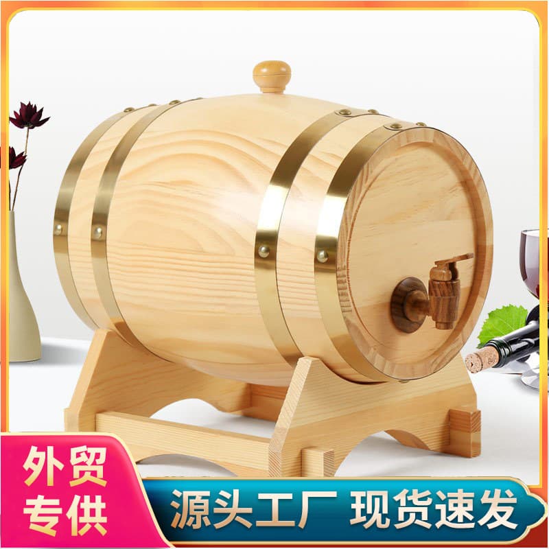 Manufacturer Wholesale Oak Wine Barrel for White Wine, Red Wine, Grape Wine, Pine Wood Barrel Home Decor Beer Barrel Storage